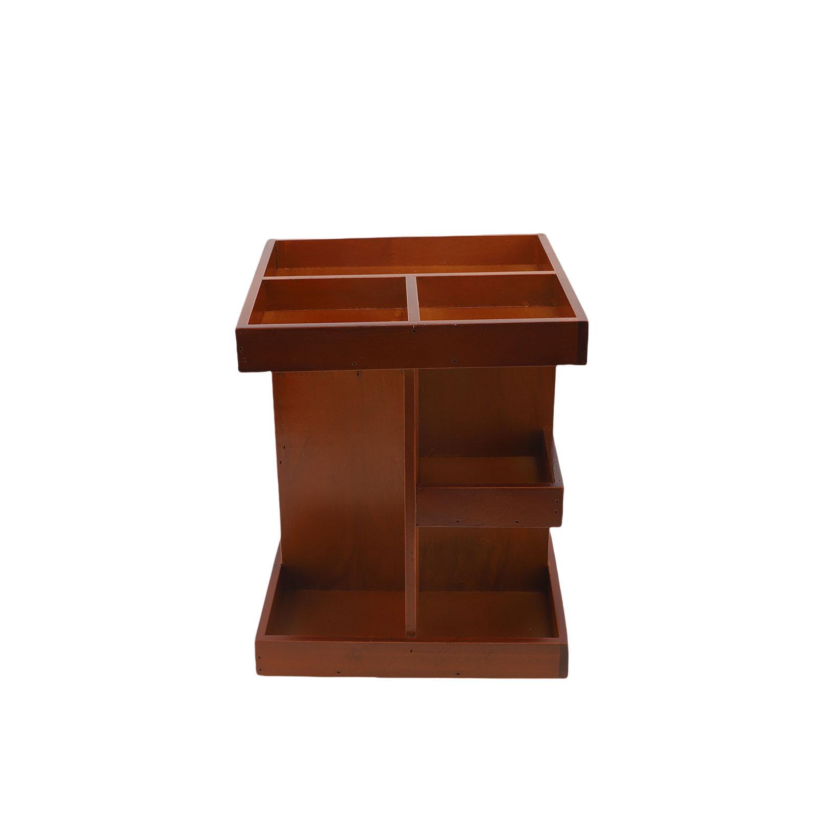 

Perfume Shelf 360 Rotating Large Capacity Wood Cologne for Watches Jewellery Car Keys