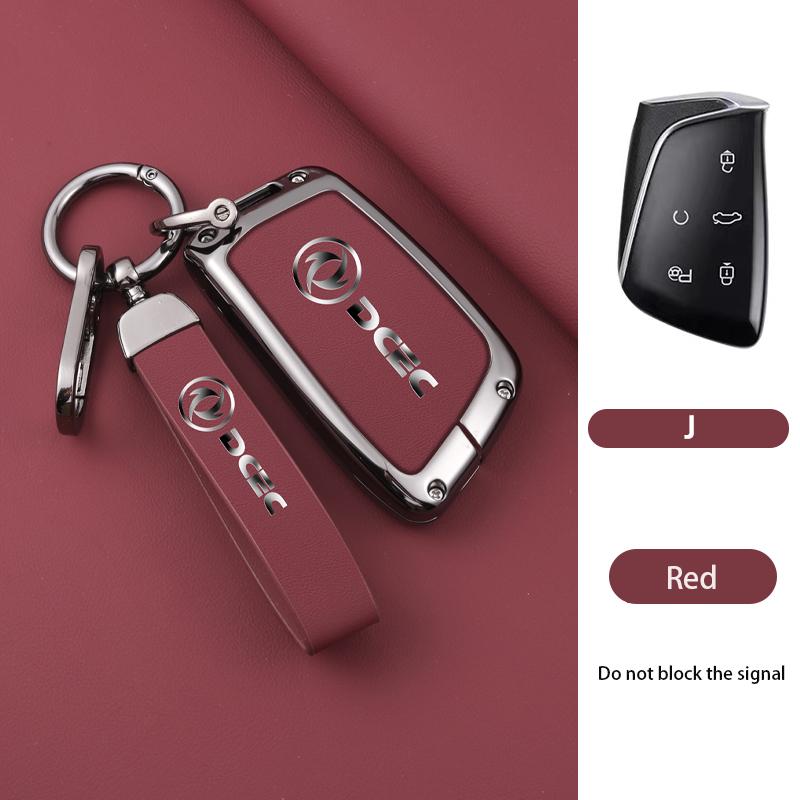NEW Zinc Alloy Leather Car Key Case Cover Shell for DongFeng AEOLUS 2022 Keyring Keyless Protection Accessories