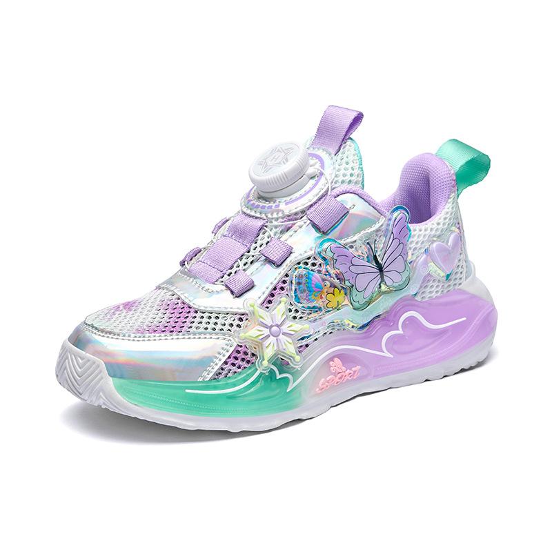 2026 summer new girls' sports shoes mesh breathable windmill middle and older children's sports shoes