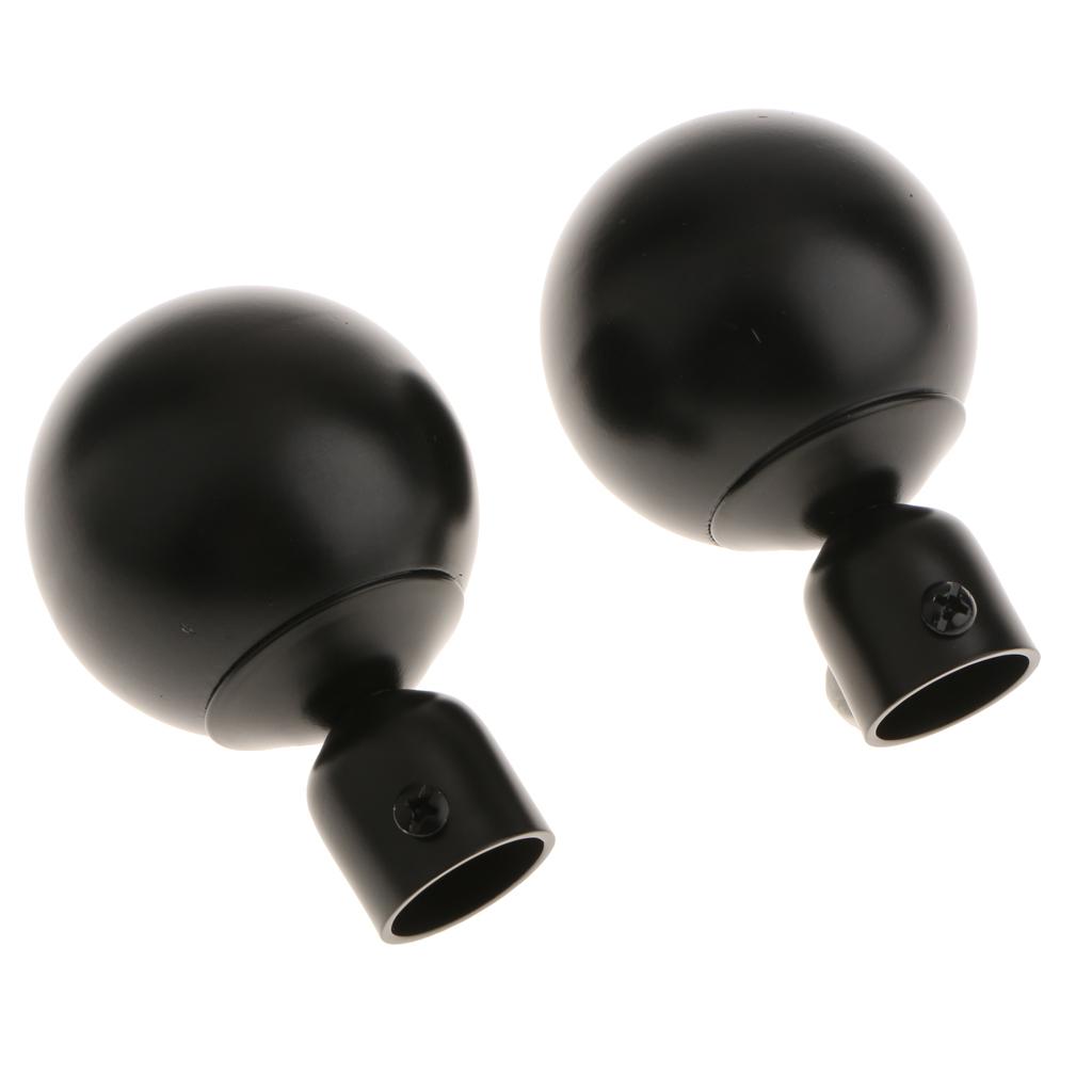 Iron Curtain Pole Brackets Window Curtain Accessories Curtain Rods End Caps for Home Decor Hotel Bar Wall Mounted Support