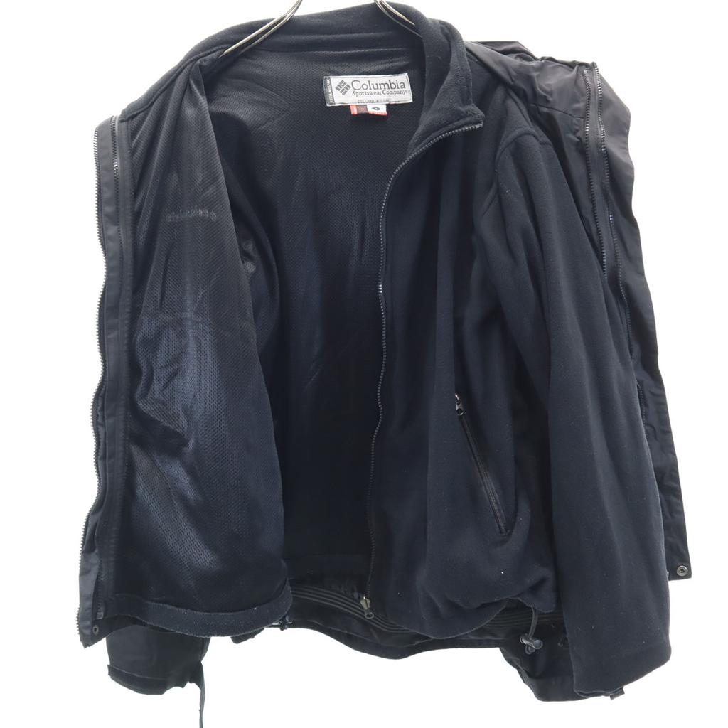 Columbia 3WAY Outdoor jacket M black GORE-TEX fleece liner Men's Used
