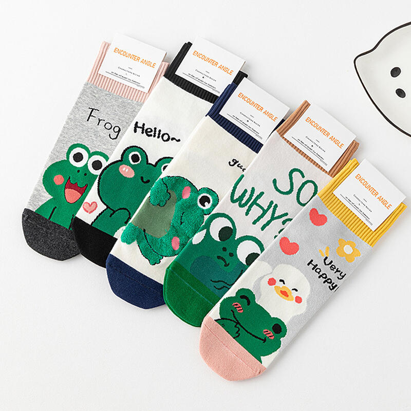 [5-Pair Set] Robe Frog Character Design Socks Set 5 pair set