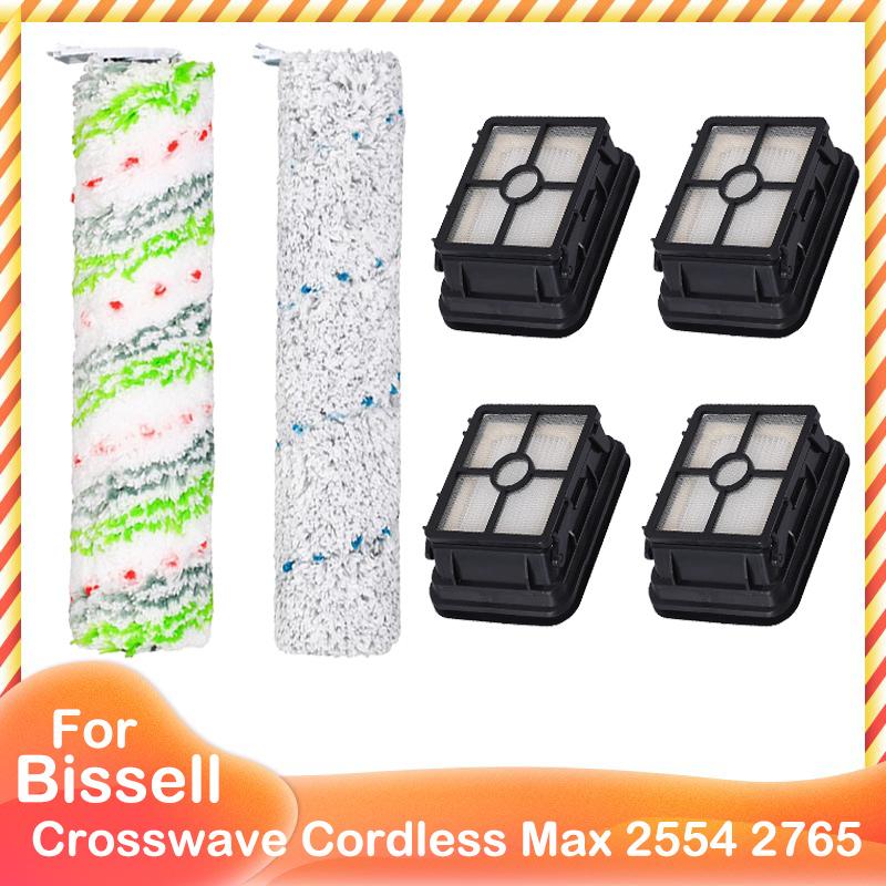 Main Brush HEPA Filter For Bissell Crosswave Cordless Max 2554 2554A 2590 2596 2596B 2596M 2765 2765F 2765Z 2765E 2765N 2767Z