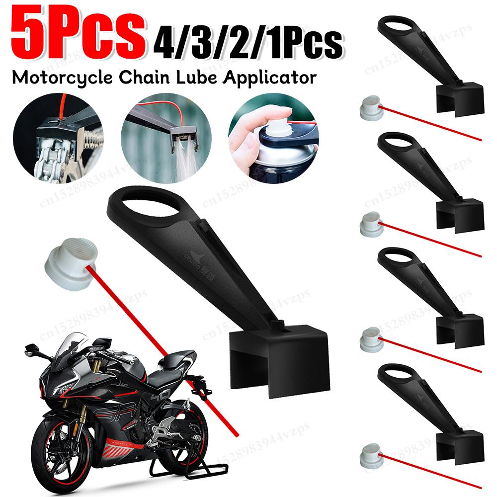 1-5pcs Motorcycle Chain Oiler Spray Gear Mess-Free Motorcycle Chain Lube Applicator Moto Chains Cleaner Maintenance Tools