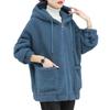Large Size Autumn And Winter New Trendy Solid Color Coat Korean Style Loose Casual Hooded Sweatshirt For Women