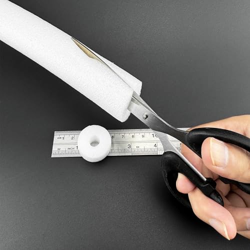 uxcell Foam Tubes, 1 x 3 x 100cm, Hollow Polyethylene Pool Noodle Pipe Covers for Pipe Protection and Heat Retention, White, 4-Pack