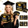 Graduation Card Collection Box with 20 Cards Congrats Grad Keepsake Box for Graduation Party Memory Storage and Greeting Cards Set