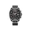 CITIZEN Light Powered Quartz Movement Stainless Steel Strap Watch Men's Watches Black Dial AT9127-80E