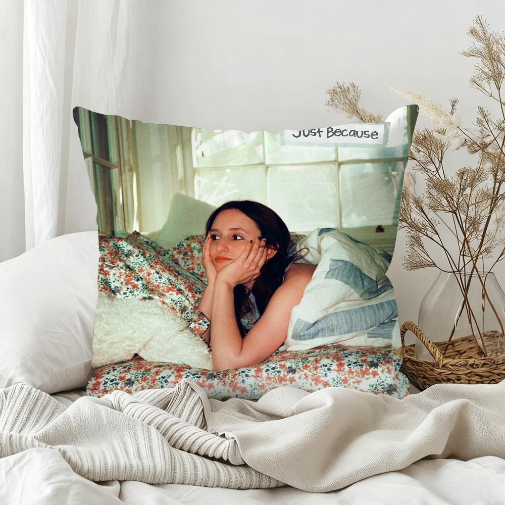 

Singer SSadie Jean WYD Now Music Pillow Case Bedroom Sofa Living Room Backrest Decoration Square Cushion Nap Time 30x30 cm
