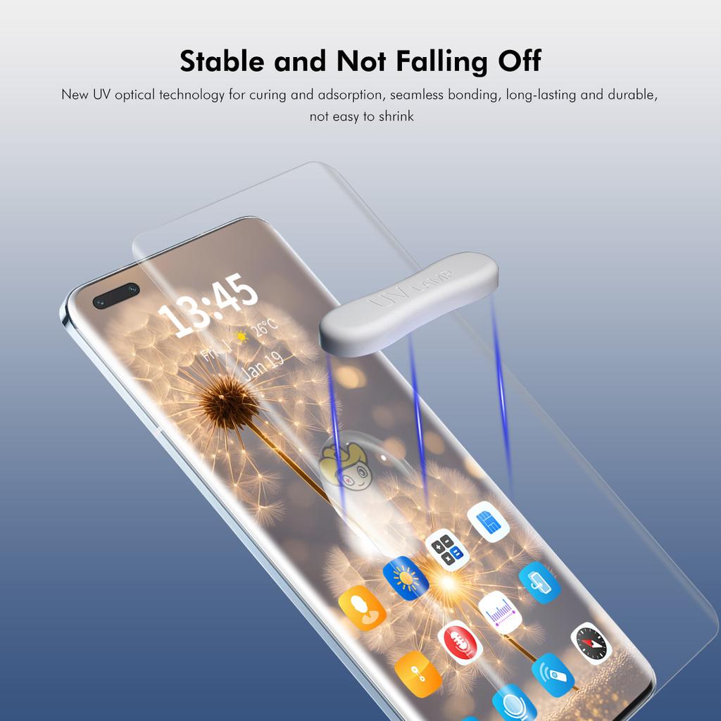 ENKAY HAT PRINCE Pentru Huawei Nova 11 Pro/11 Ultra Protector Ecran UV Curbat Atingere Sensibilă Film Clar Suport Deblocare Amprentă