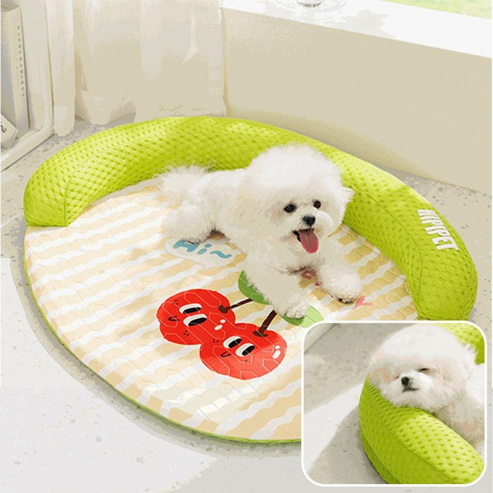 L-Shape Dog Cooling Mat Ice Pad Dog Sleeping Nest Comfortable Pet Cooling Mat Summer