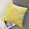 Yellow Lemon Slices square Jacquard Pillow Cover for Sofa Office Waist Cushion Cover Home Decorative Pillowcase