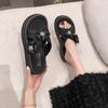 Muffin thick-bottomed cool slippers for women, summer new fashion cross-strapped slippers for women