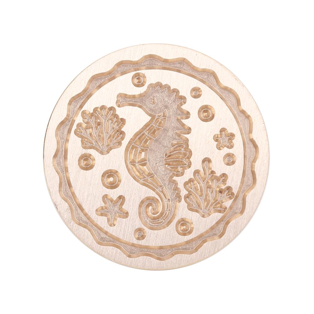 25mm Retro Round Marine Seal Wax Seal Stamp Head DIY Envelopes Stamps Replace Heads For Wedding Invitation Signature Kids Toy