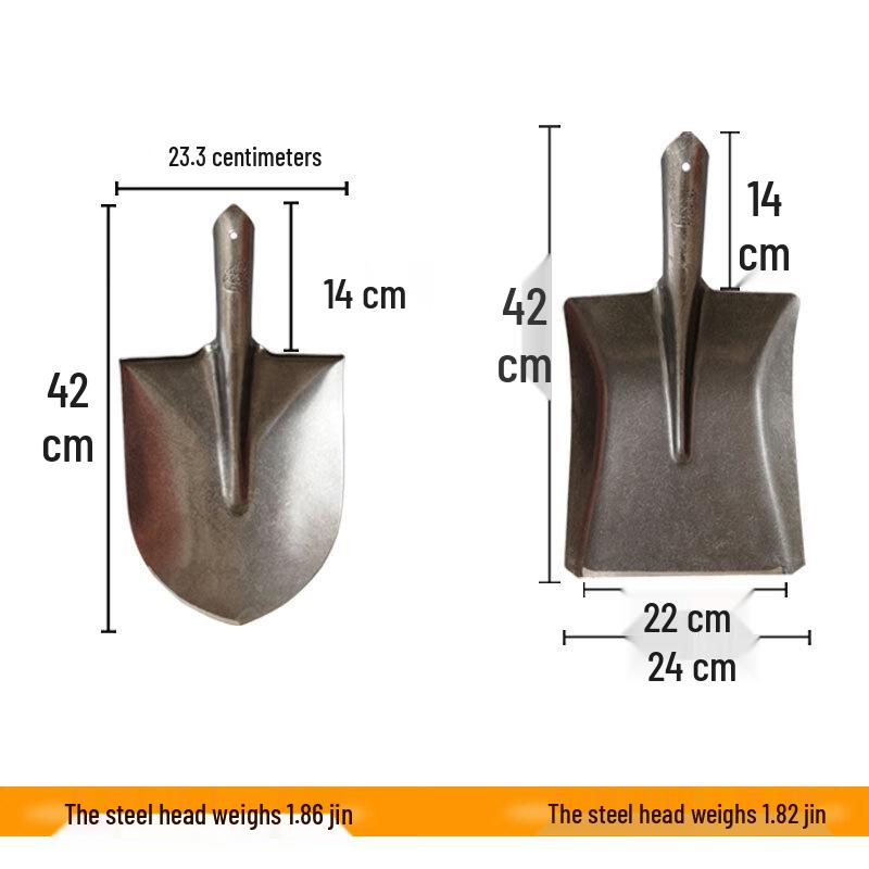 Stalowa łopata z drewnianą rączką do użytku zewnętrznego