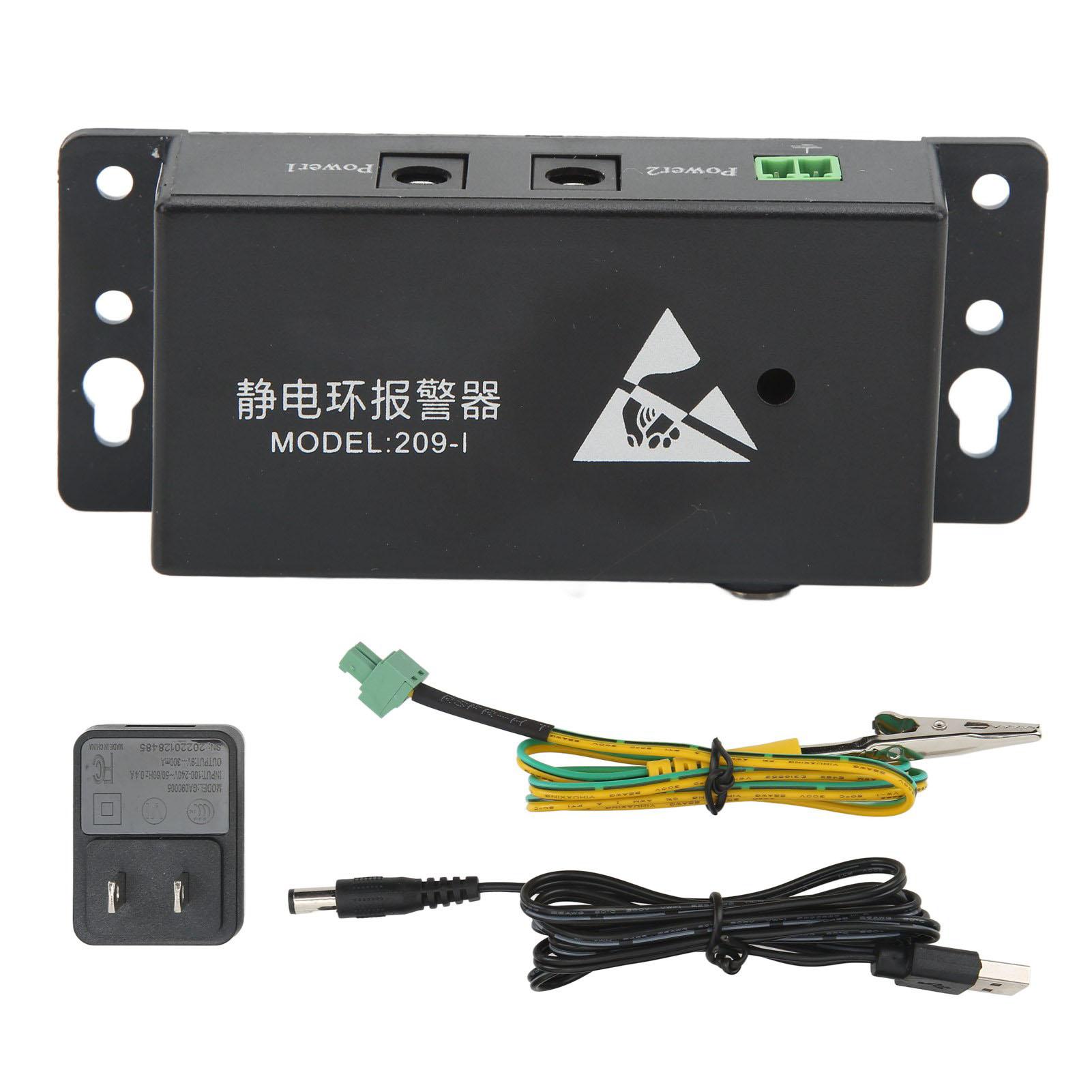 

ESD Waist Strap Monitor Online Electrostatic Alarm Anti Static Wristband Tool Set Kit US Plug