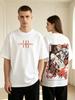 Unisex-Hemd Baumwolle Oversize Große Größe Passform Gewaschen Demon Slayer