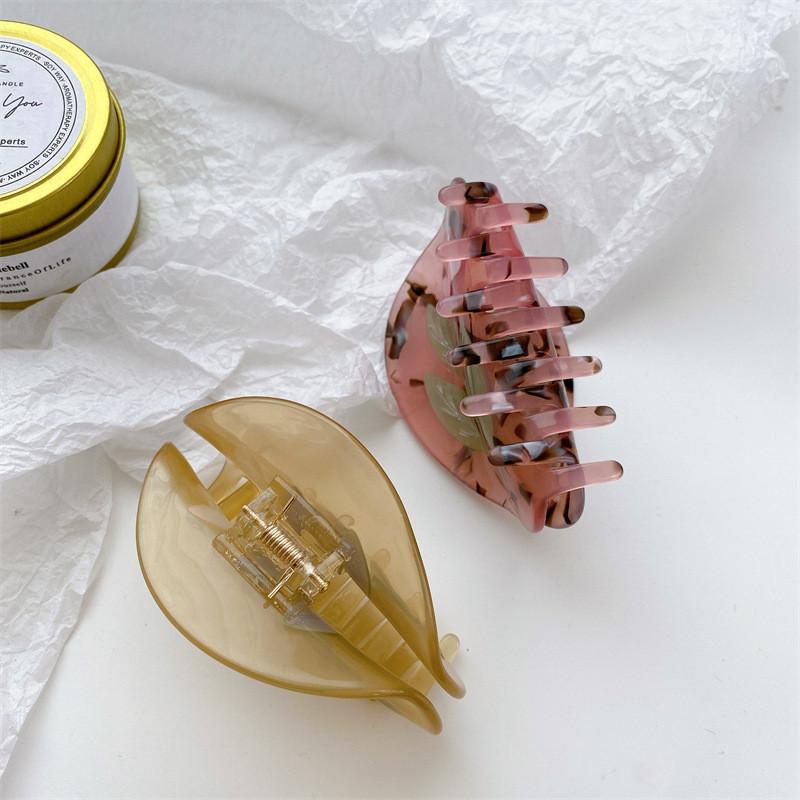 Elegant Floral Acetate Hair Claw Clip For Women Beautiful Spring Style Accessory