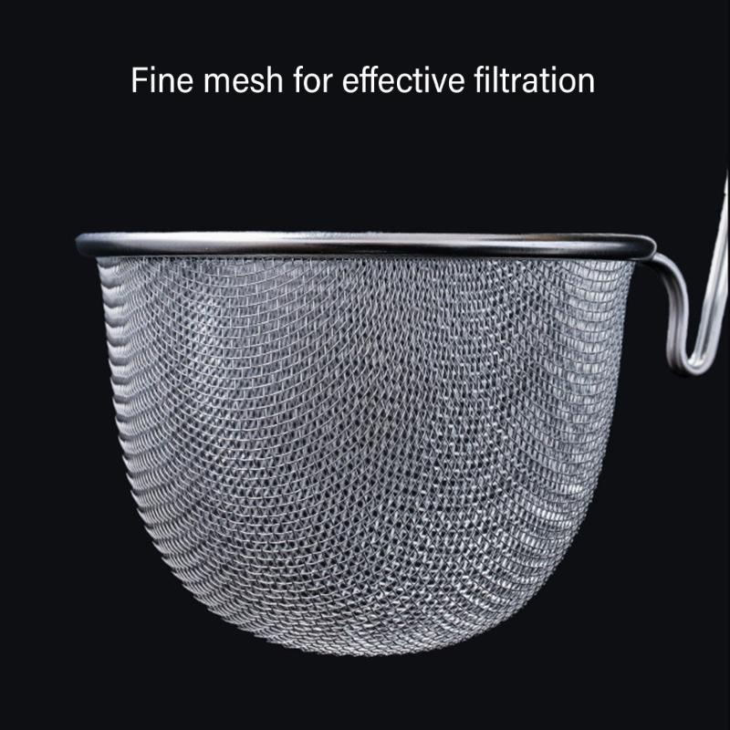Fine Mesh Strainer Basket With Handle Practical Stainless Steel Fine Mesh Strainer for Enhancing Food Texture and Taste