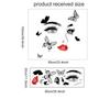 Krása ženského obličeje Vinylová samolepka na zeď Nálepka na dveře kosmetického studia Nástěnná umělecká samolepka na kosmetický make-up Nástěnná malba Odnímatelná dekorace salonu