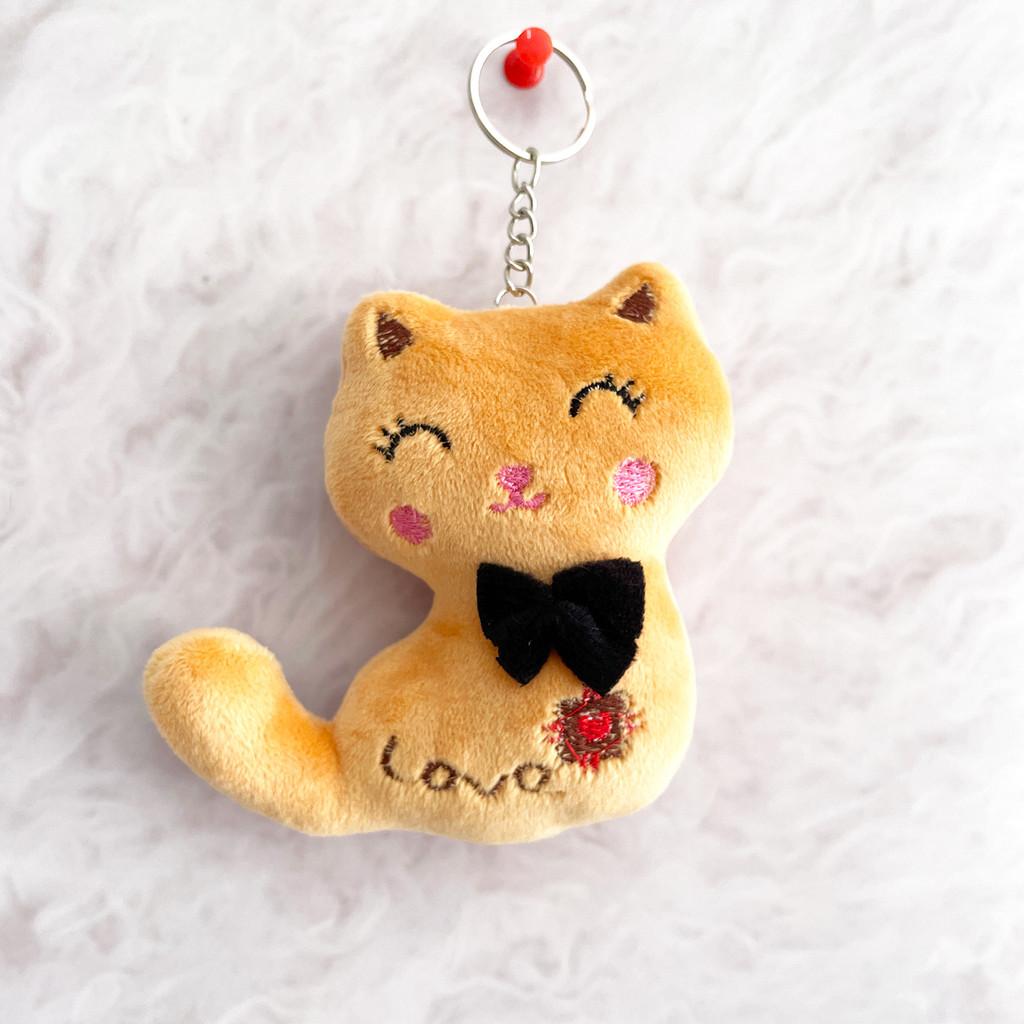 Plush Cat Keychain 9cm Soft Toy Bag Charm For Wedding Gifts