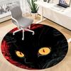 1pc Black Cat Eyes Office Round Area Rug, Indoor Mat Suitable ForOffice, Under Office Chairs Bedroom Living Room Home Decor, Room Deco u62
