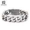 12.5mm Vintage Cuban Chain Stainless Steel Bracelet for Men Simple Hip Hop Charm Accessories Fashion Holiday Shiny Jewelry Gifts