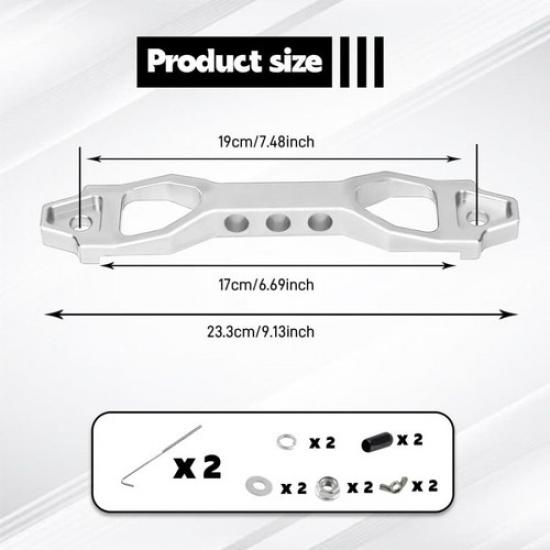 Heavy Duty Battery Hold Down Sets, Battery Bracket Mount, Aluminum Silver