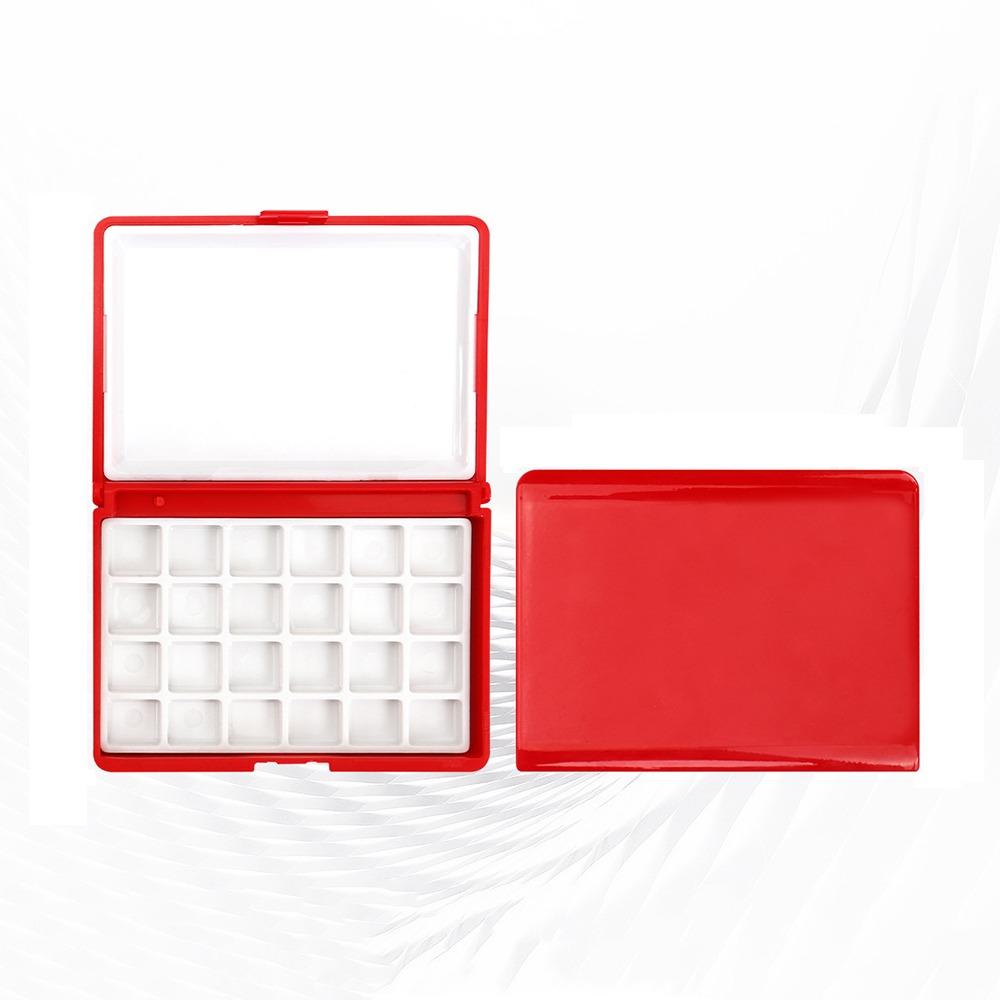 

Пустая коробка для пигментов для рисования 12/24 ячейки Художник Дорожная палитра для эскизов Дорожные эскизы Flat-R-24 Grid