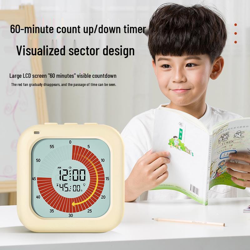 Bestselling Student Self-Discipline Visual Timer with Clock Alarm светло-желтого
