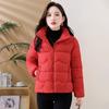Short Down Jacket Women's Winter Vertical Collar Solid Color Jacket Warm Coat