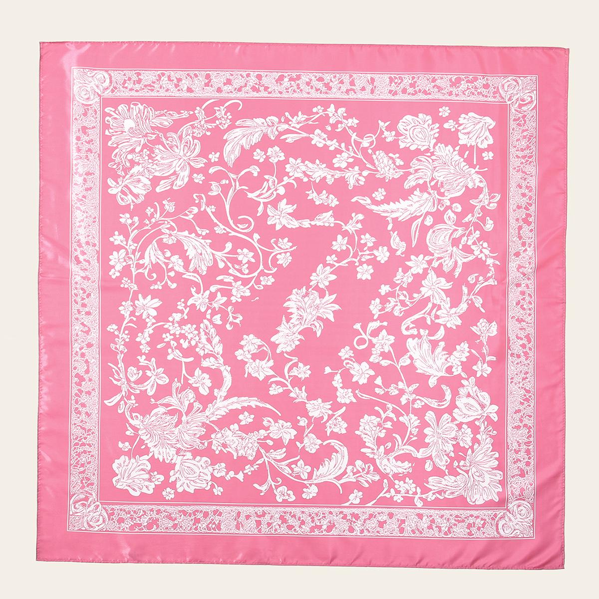 90*90Cm Printed Square Scarf Women Silk Feeling Satin Wraps Line Foulard Headband Luxury Designers Scarf Silk Bandana Hair Wrap 90x90cm