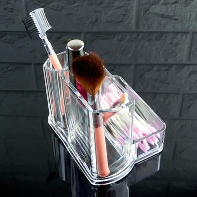 Estuche de almacenamiento de maquillaje, estable, práctico, Simple, Caja de almacenaje para brochas de maquillaje, organizador transparente para el hogar