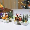 Rotating Holiday Music Boxes Featurings Warm LED Light And Resins Construction For Family Gatherings