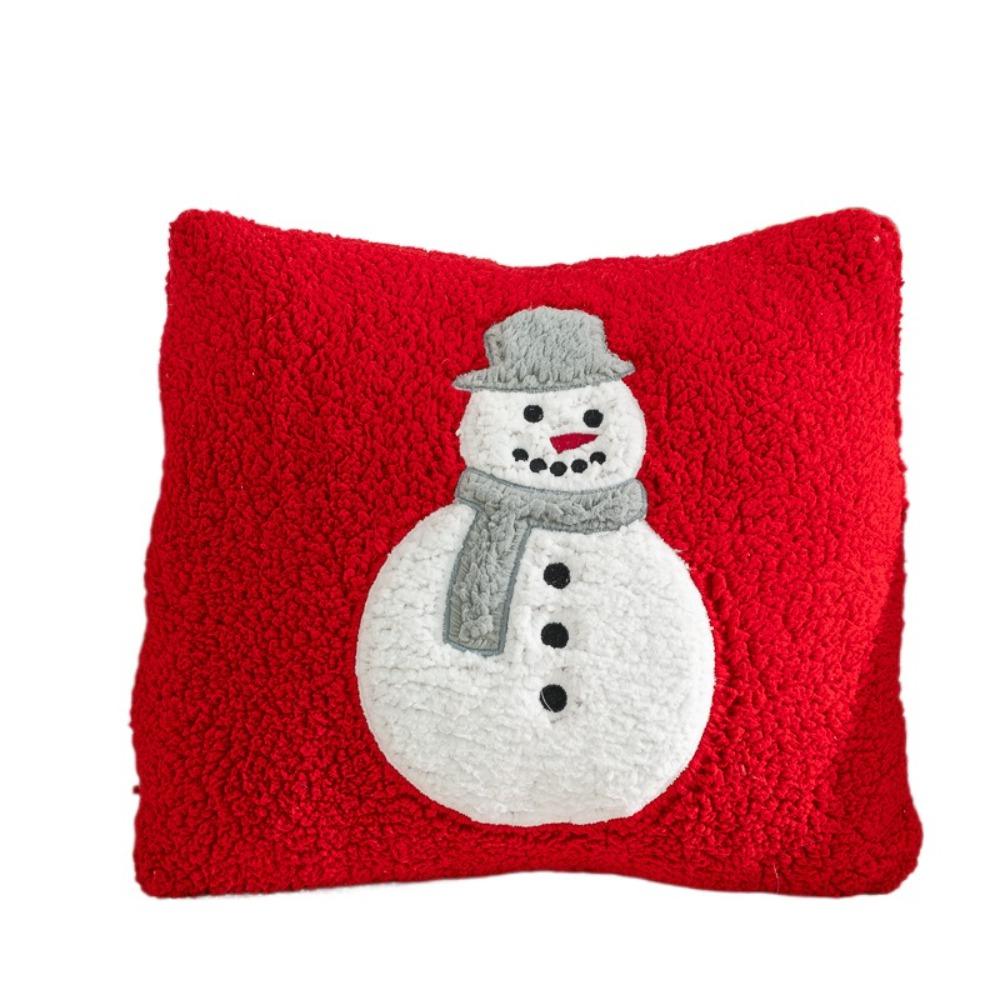 Soft Christmas Pillowcase Plush Cushion Cover Warm Throw Pillowcover  Living Room/Office