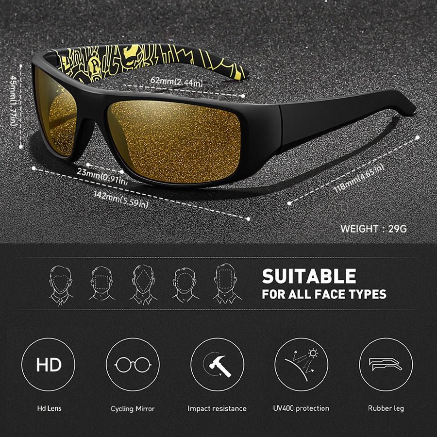Fashion Classic Sports Universal Night Vision Eyewear Reduce Visual Fatigue Lenses Anti-Glare Anti Reflective UV400 Eyewear