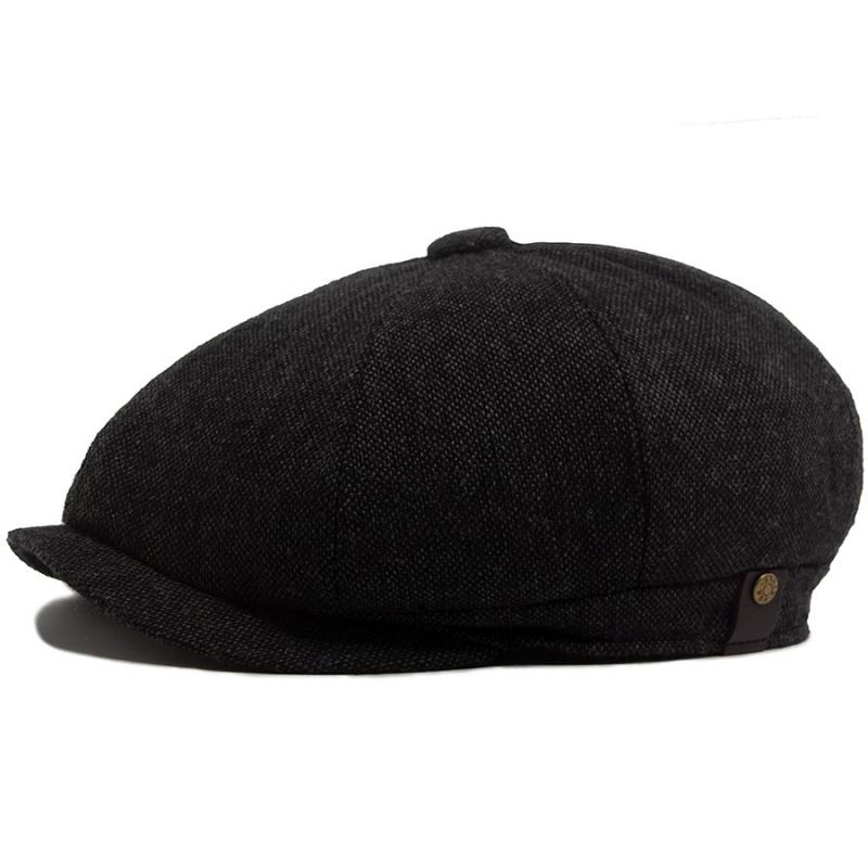 Cappelli Newsboy da Uomo Peaky Autunno Vintage Spina di Pesce Ottagono Cappello Berretti a Righe Casual da Donna Gatsby Cappello Piatto 55-60CM