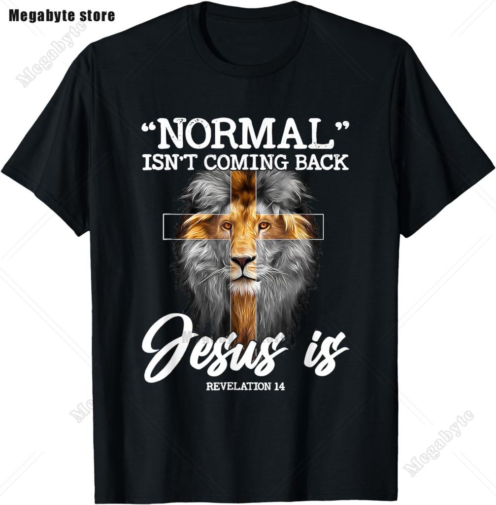 Jesus Lion of Judah Christian Gift for Unisex Women TShirt Vintage T Shirt Animal Tops Casual Fashion Christian T Shirt Oversized