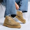 Fashion Winter Men's Boots Cow Suede Leather Warm Boots for Men Casual Snow Boots Fashion Outdoor Work High Top Ankle Boot Chelsea Boot
