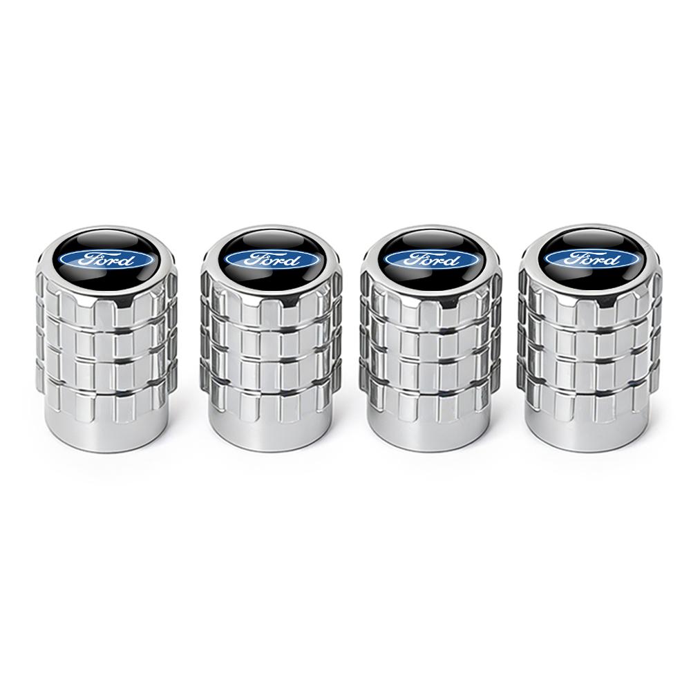 TRR400-4Pcs For Ford Focus Kuga Mondeo Ranger Fiesta Mustang ST Shelby Fusion Edge Car Styling Wheel Valve Caps Stem Cover Accessories