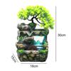 Indoor Waterfall Fountain Tabletop Resin LED Illuminated Landscape for Housewarming Room Ornament