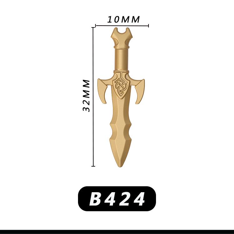 Medieval Knight Scene Minifigure: Fountain, Rapier, Compatible with LEGO Bricks