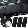 1pcs Car Suede Leather Knees Pads Interior Knees Cushion Relax Elastic Cushions Memory Foam Thigh Supporting Accessories