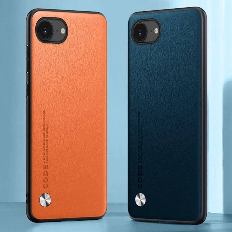 Luxus PU Lederhülle Für iPhone 16E Rückseite Silikon Stoßfester Schutz Handyhülle Für iPhone 16 E iPhone16E iPhone16 E