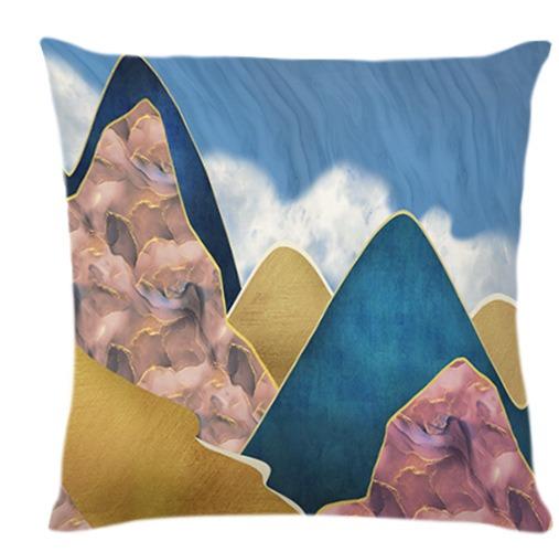 Mountain Series Printed Pattern Home Decor Pillowcase Bedroom Living Room Sofa Decoration Polyester Cushion Cover With Zipper