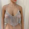 Mode Sexy Strass BH Kette Nachtclub Luxus Fransen Körperkette Accessoires Körperkette