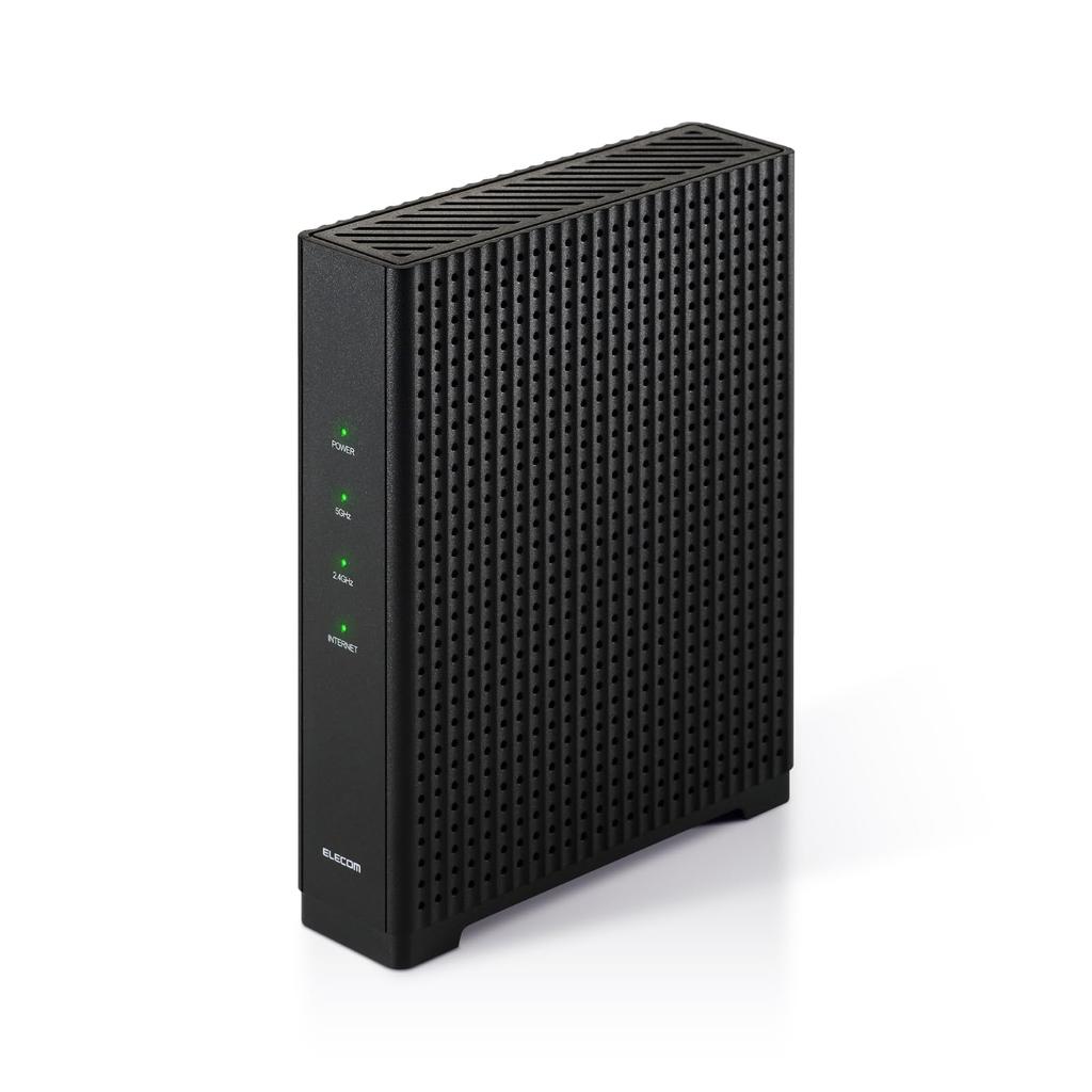 Elecom WiFi Router, Wireless LAN, WiFi7 2882+688Mbps, 11be, Wired 1Gbps, IPv6 (IPoE), EasyMesh Compatible, Beamforming Z, Child Net Timer 3, Black WRC