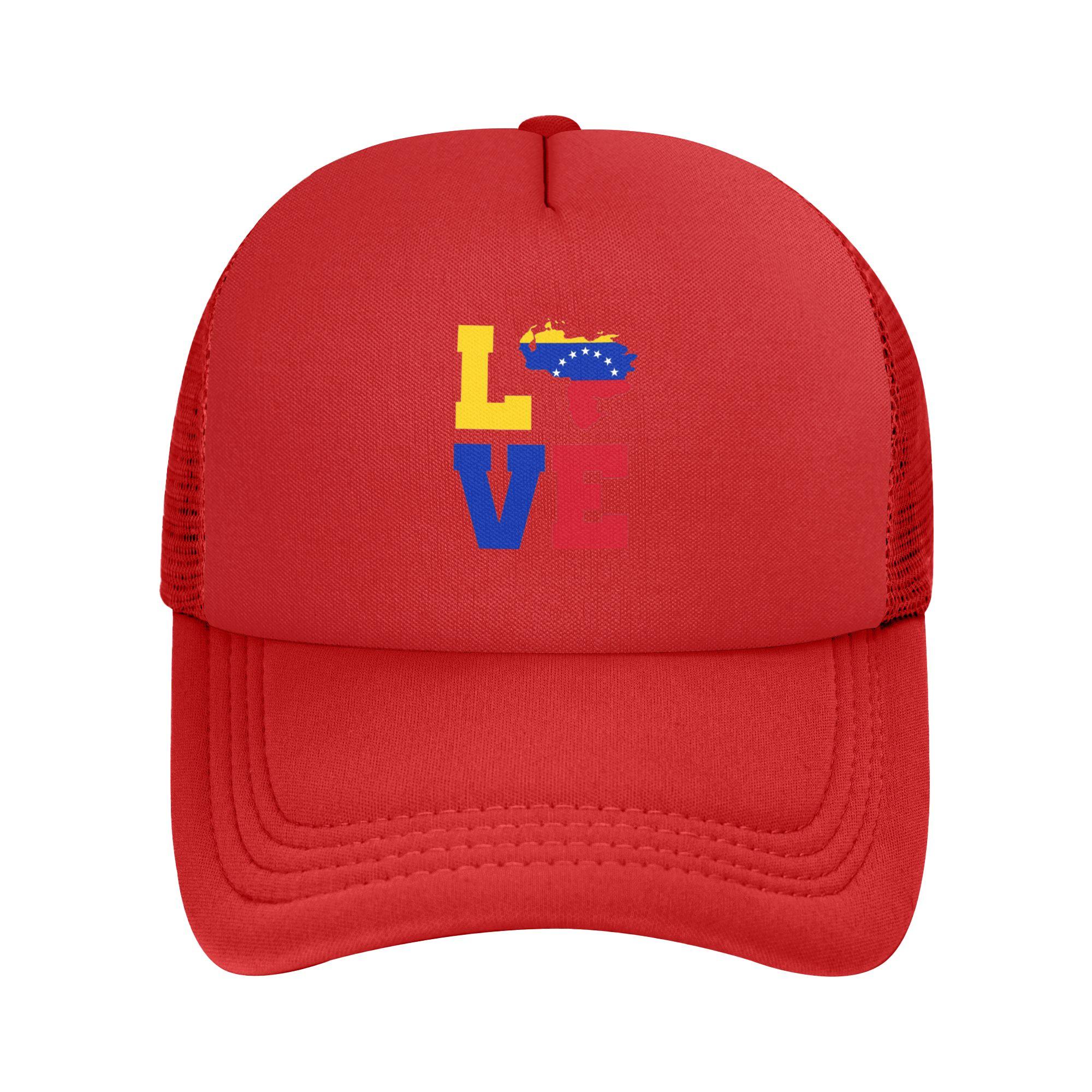 Love Venezuela Map Flag Casquette Unisexs Womens Outdoor Hats Venezuelan Adjustable Snapback Cap Casual Baseball Caps One Size