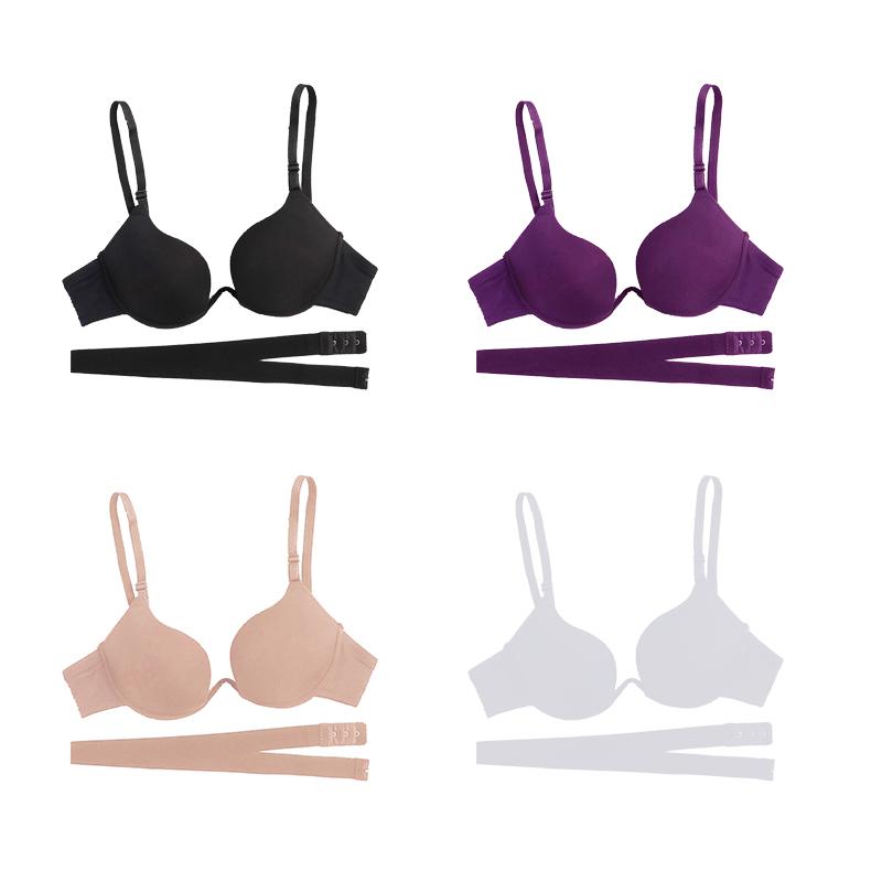 Sexy Deep V Push-Up Unterwäsche für Damen Push-Up Büstenhalter Unsichtbare Bügel-BHs