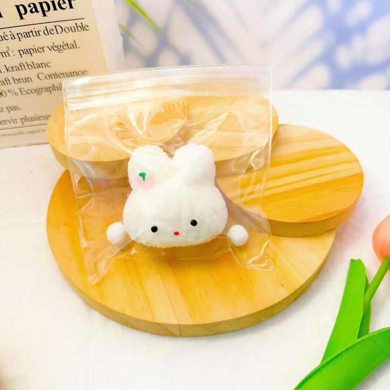 Cute Bunny Head Squeeze Toys Stress-relieving and Venting Toys High-quality Realistic Animal Squishy Toys A Gift for Friends